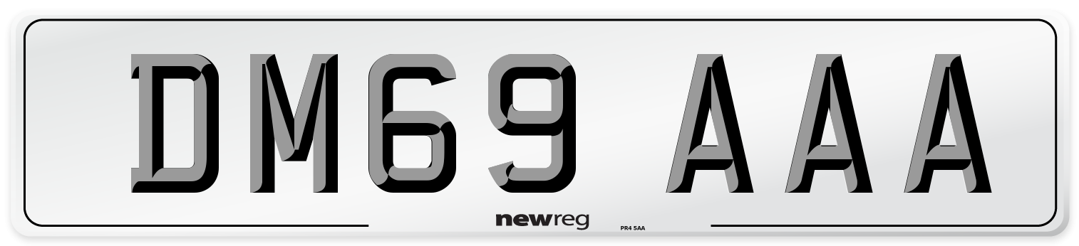 DM69 AAA Number Plate from New Reg